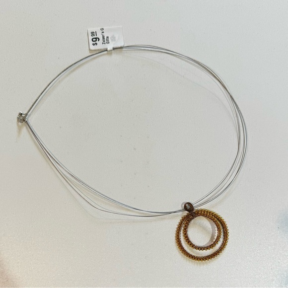 NWT 18” Necklace Triple Strand with Circle Pendant - Picture 1 of 3